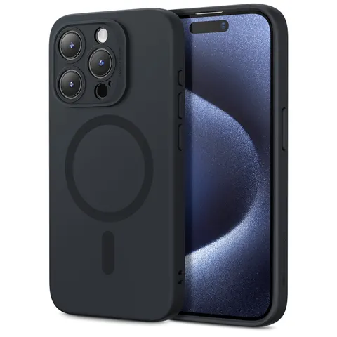 iPhone 15 Pro Max Cloud Soft Case (HaloLock) - Black - Black – image 2