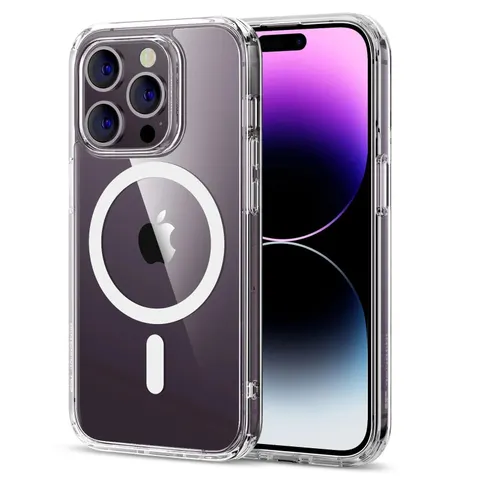 iPhone 14 Pro Classic Hybrid Case (HaloLock) - Clear - Clear – image 2
