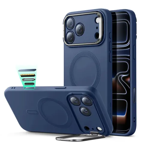 iPhone 17 Pro Cloud Soft Magnetic Case (Camera Control, Stash Stand) - Navy Blue - Navy Blue – image 2