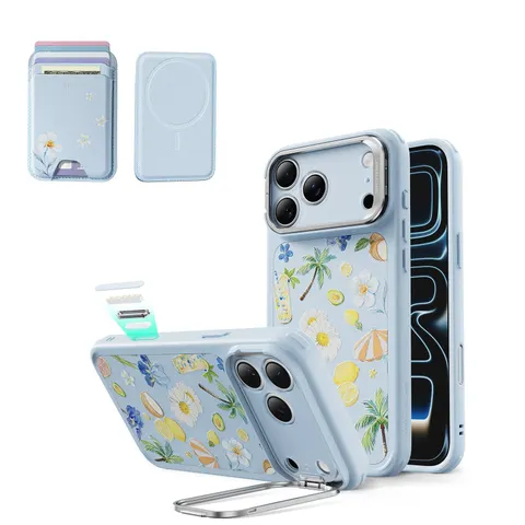iPhone 17 Pro Bundle Classic Hybrid Magnetic Case (Camera Control, Stash Stand) & Classic Magnetic Wallet - Tropical Paradise - Tropical Paradise – image 2
