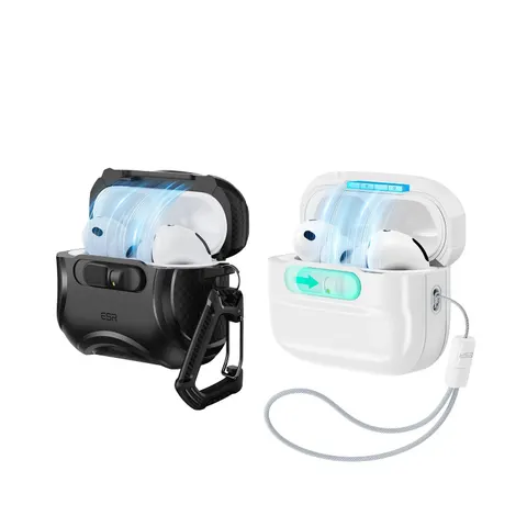 AirPods Pro 3 Dual Style Security Lock Bundle - Black & White - 2 Pack – image 2