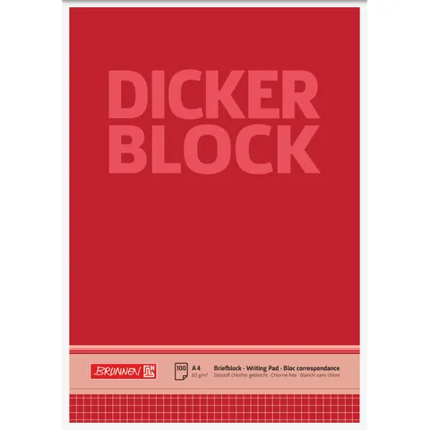 BRUNNEN Briefblock Dicker Block – rot – Bild 2