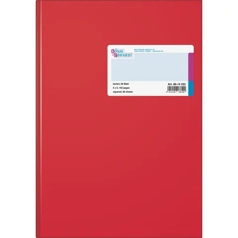 König & Ebhardt Kladde kariert – rot – Bild 2