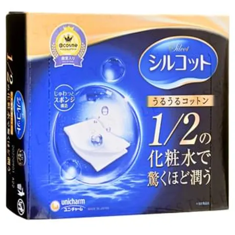 unicharm - Silcot Sponge Touch Moisturizing Cotton Pads – No Color – image 3
