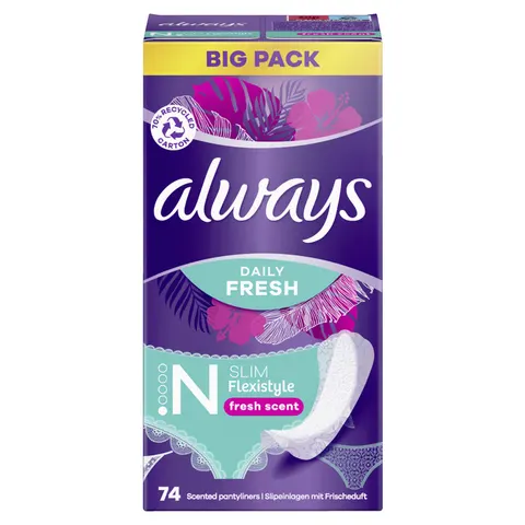 Always - Normal Fresh BigPack, Flexistyle Slim Fresh BigPack, 74STK – Bild 2