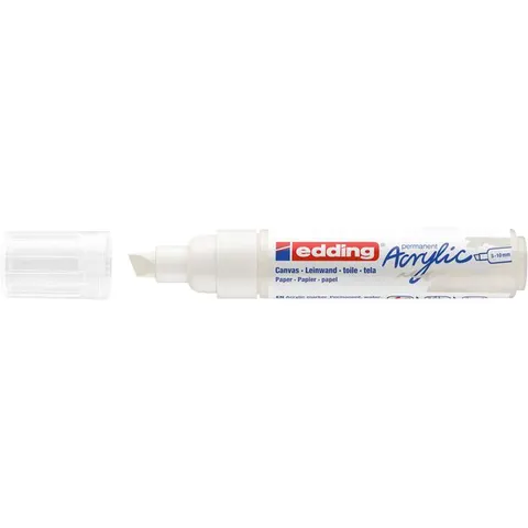 Acrylmarker edding e-5000 breed verkeerswit – afbeelding 3