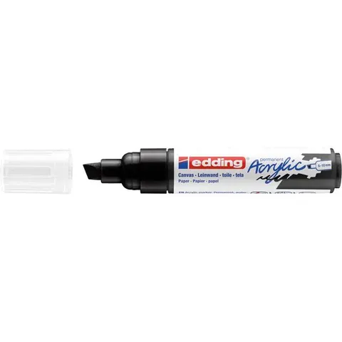 Acrylmarker edding e-5000 breed zwart – afbeelding 3