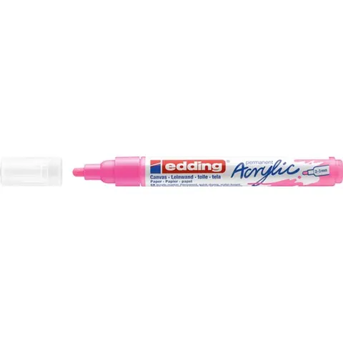 Acrylmarker edding e-5100 medium neon roze – afbeelding 3