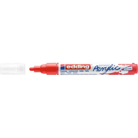Acrylmarker edding e-5100 medium verkeersrood – afbeelding 3