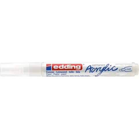 Acrylmarker edding e-5100 medium verkeerswit – afbeelding 3