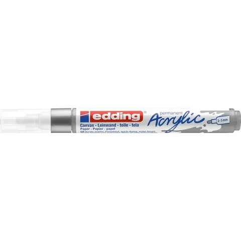 Acrylmarker edding e-5100 medium zilver – afbeelding 3