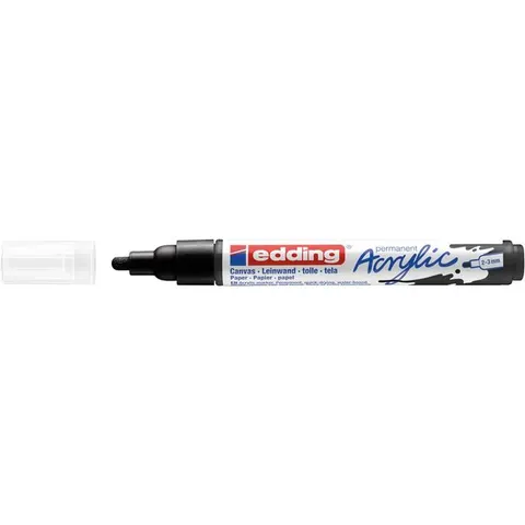 Acrylmarker edding e-5100 medium zwart – afbeelding 3