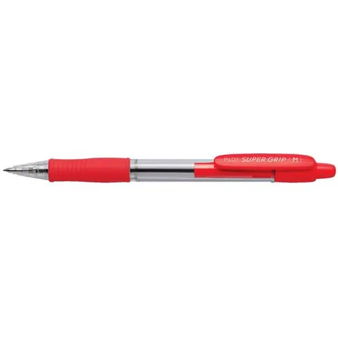 Balpen PILOT Super Grip medium rood – afbeelding 3