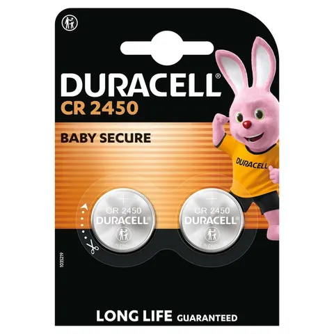 Batterij Duracell knoopcel 2x CR2450 lithium – afbeelding 3