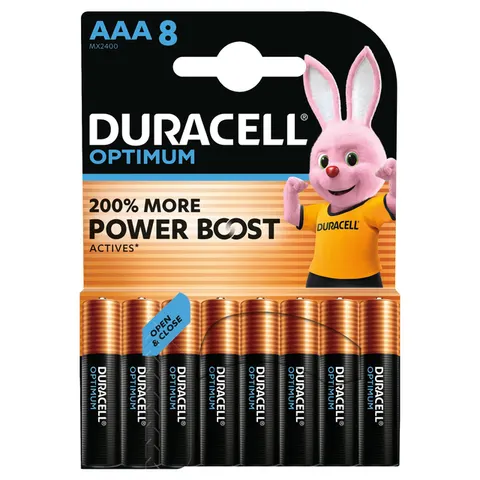 Batterij Duracell Optimum 8x AAA – afbeelding 2