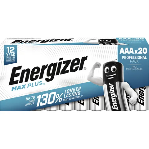Batterij Energizer Max Plus 20xAAA alkaline – afbeelding 3