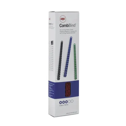 Bindrug gbc 10mm 21rings a4 wit – afbeelding 3