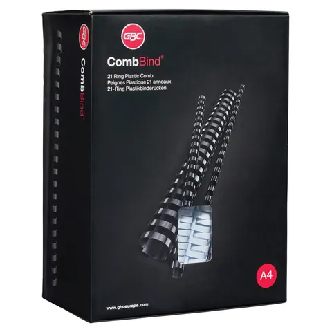 Bindrug gbc 19mm 21rings a4 wit – afbeelding 3