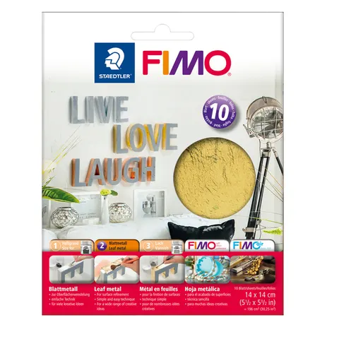 FIMO bladmetaal goud 10 vel – afbeelding 3