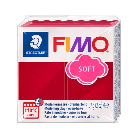 FIMO soft boetseerklei 57 g kersrood – afbeelding 3