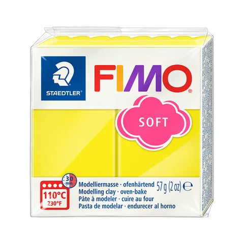 FIMO soft boetseerklei 57 g limoengeel – afbeelding 3
