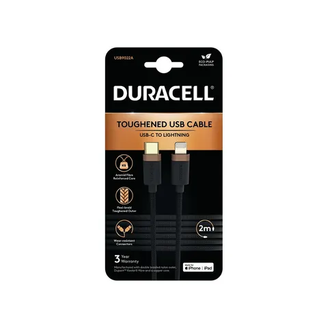 Duracell USB9022A Lightning-kabel Zwart – afbeelding 3