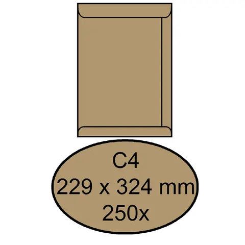 Envelop quantore akte c4 229x324 90gr bruinkraft – afbeelding 2