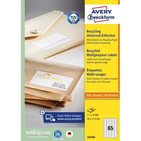 Avery LR3666 printeretiket – afbeelding 3
