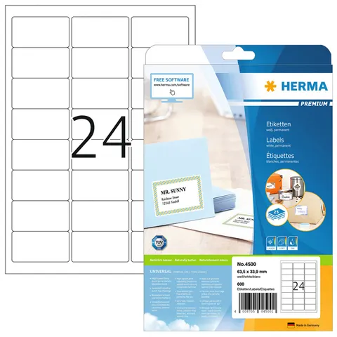 HERMA 4500 adreslabels Wit – afbeelding 3