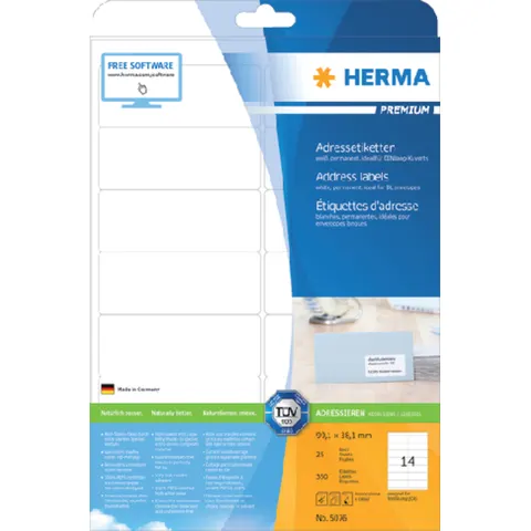 HERMA 5076 Wit adreslabels – afbeelding 3