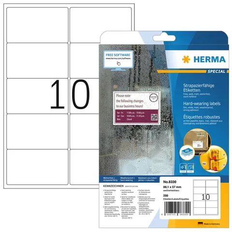 HERMA 8330 adreslabels Wit – afbeelding 3