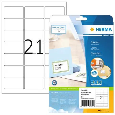 HERMA 8632 Wit adreslabels – afbeelding 3