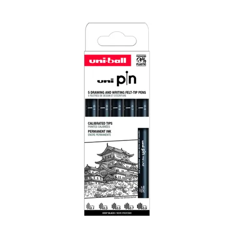 Uni-Ball Pin ASP8 Set 5 Stuk – afbeelding 3