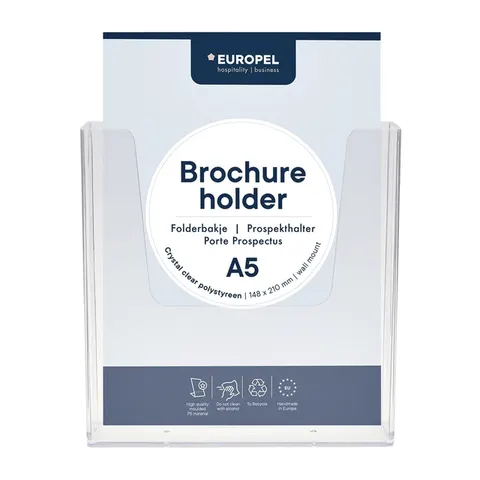Folderhouder Europel wand A5 transparant – afbeelding 3