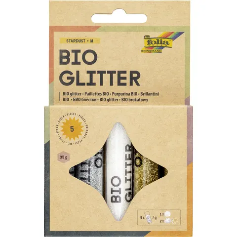 Glitterpoeder bio folia stardust 7gr 5stuks 3kl – afbeelding 3