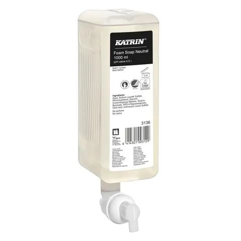Handzeep Katrin Neutral schuim 1000ml 3136 – afbeelding 2