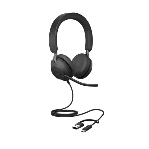 Headset Jabra Evolve2 40 SE USB C/A MS Stereo bedraad – afbeelding 3