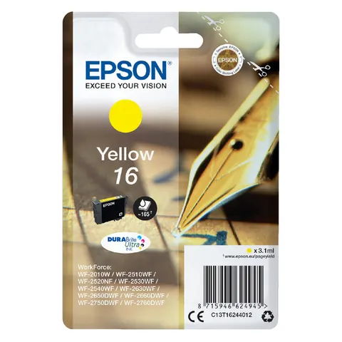 Epson 16 - Inktcartridge / Geel – afbeelding 3