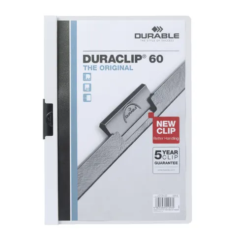Klemmap Durable 2209 A4 Pl/tr 6MM WIT – afbeelding 2