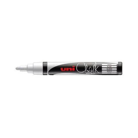 Krijtstift Uni-ball Chalk rond wit – afbeelding 3