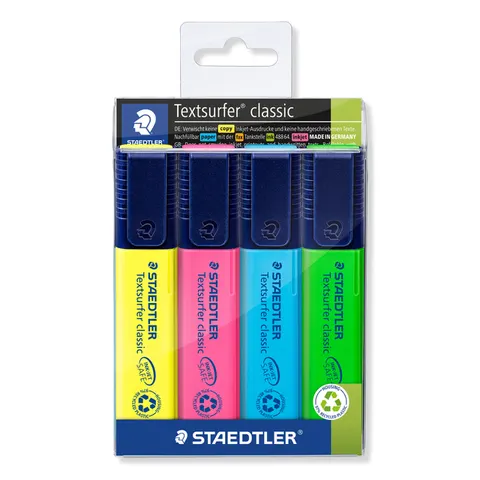 STAEDTLER Textsurfer classic tekstmarker - set 4 st – afbeelding 3