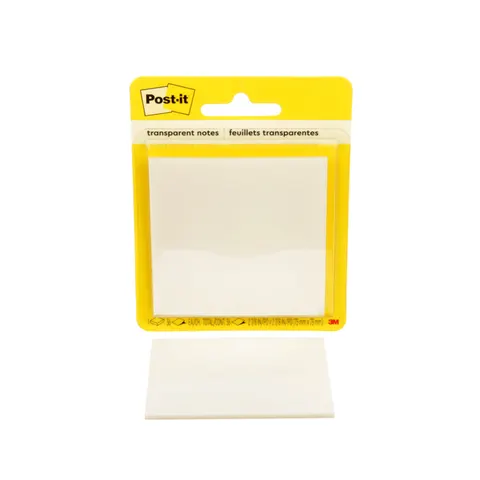 Memoblok Post-it 3M 73x73mm Transparant – afbeelding 3