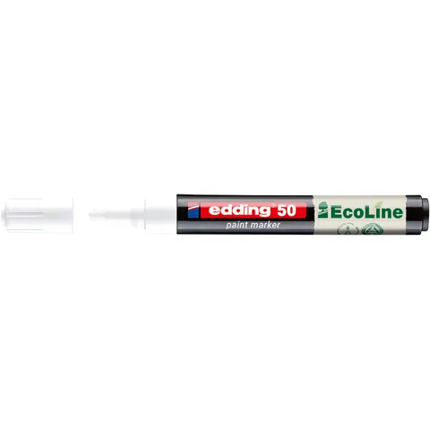 Paintmarker edding 50 EcoLine op waterbasis 2-3mm wit – afbeelding 2
