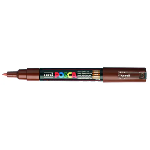 Uni Posca Uni Posca Verfmarker 1MC Bruin – afbeelding 3