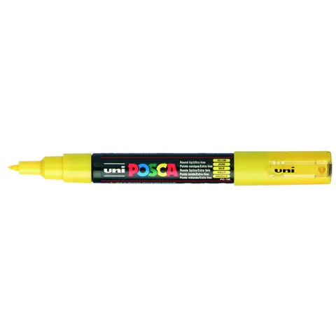 Uni Posca Uni Posca Verfmarker 1MC Geel – afbeelding 3