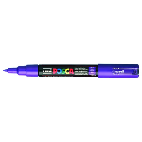Uni Posca Uni Posca Verfmarker 1MC Paars – afbeelding 3