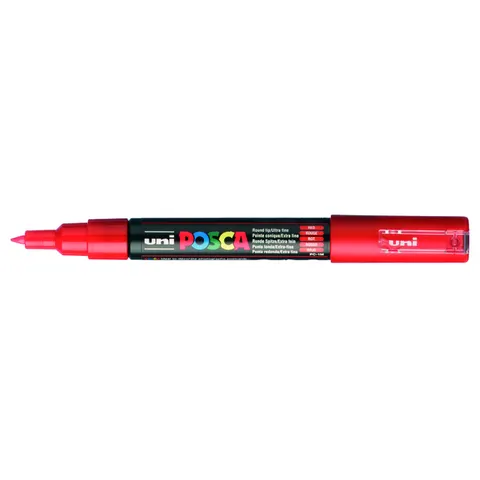 Paintmarker Uni POSCA PC1MC extra fijn rood – afbeelding 3