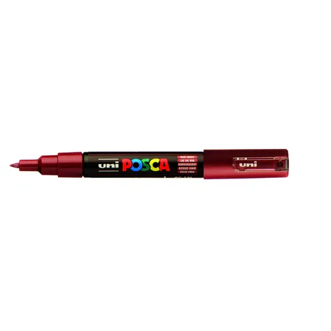 Uni Posca Uni Posca Verfmarker 1MC Wijnrood – afbeelding 3
