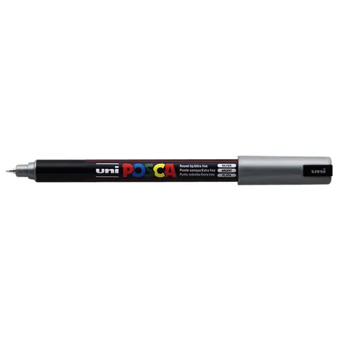 Uni Posca Uni Posca Verfmarker 1MR Zilver – afbeelding 3