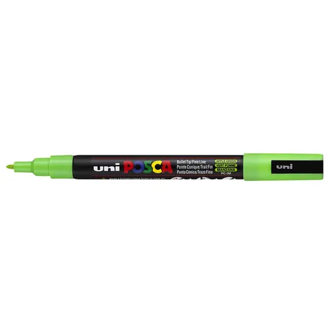 Paintmarker Uni POSCA PC3M fijn appelgroen – afbeelding 3